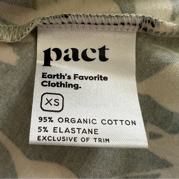 Pact Tropical Palms Organic Cotton Fit & Flare Midi Dress Eco Vacation XS - Picture 11 of 16